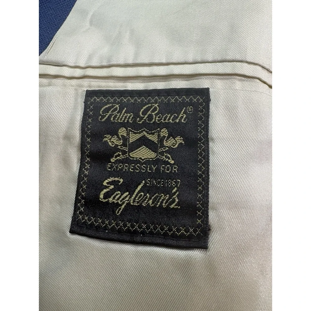 Palm‎ Beach x Eagleton's Vintage Summer Blazer Men's 32L Cotton/Linen Blue USA